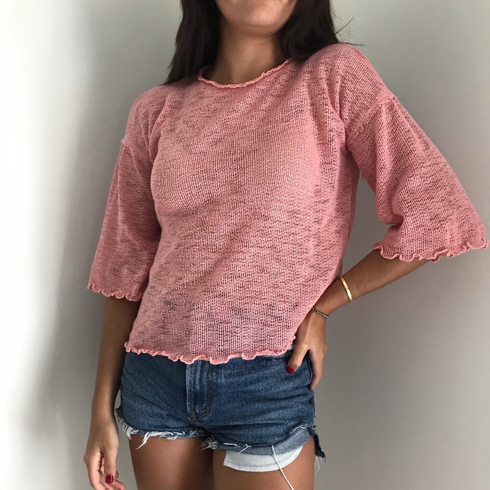 Nordstrom Pink Knit Top